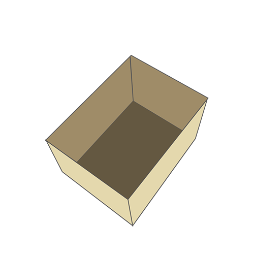 ½ Fefco 0216 - Snap lock bottom, no lid